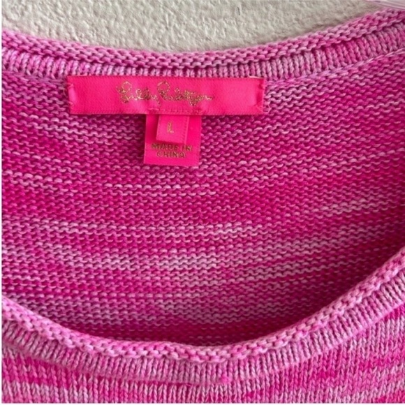 Lilly Pulitzer Jody Relaxed Shoulder Tassel Sweater Pink - Picture 6 of 8